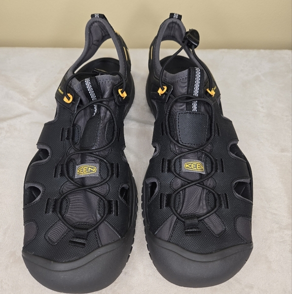 Keen Solr Water Shoe Sandal Men's Size 12 Black/Gold - Picture 7 of 9
